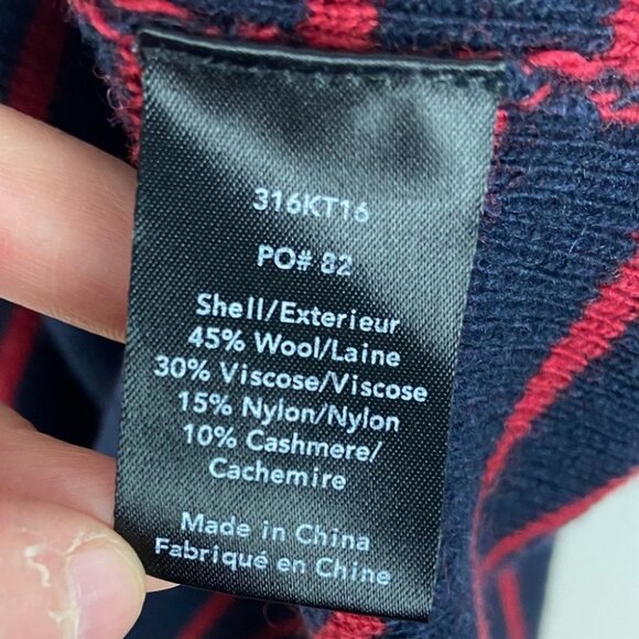 NWT Elizabeth‎ James Cashmere Blend Dahlia Striped Top Size Medium New With Tags - Picture 9 of 10